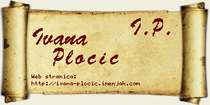 Ivana Pločić vizit kartica